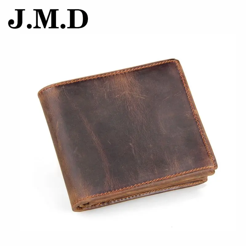 

JMD 2017 New Cow leather Brand Design Genuine Leather Wallet Men Bag Compartment Men Wallet Short Purse quality Clutch JD003