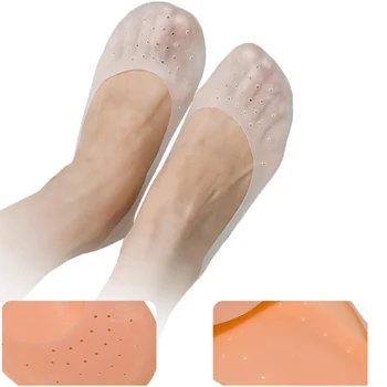 

1 Pair Ladies Summer Thin Sock Slippers Silicone Antiskid Ice Silk Socks Seamless Invisible Women Boat Socks