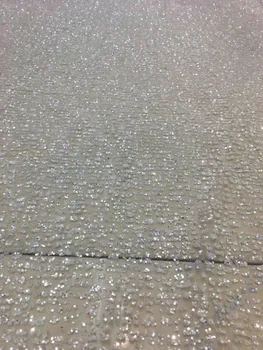 

CiCi-101201 fancy glued print glitter african India dress fabric for wedding dress