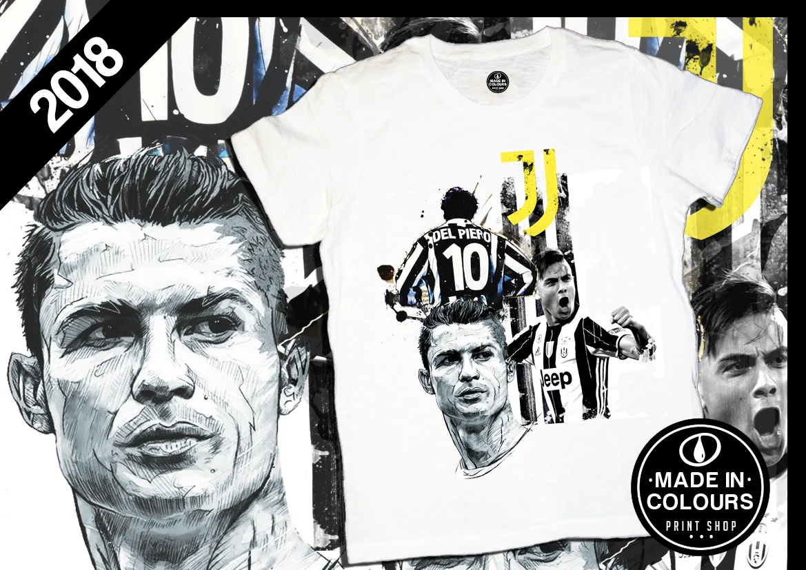 

T-SHIRT CRISTIANO RONALDO DEL PIERO DYBALA 2018 - Made in Colours