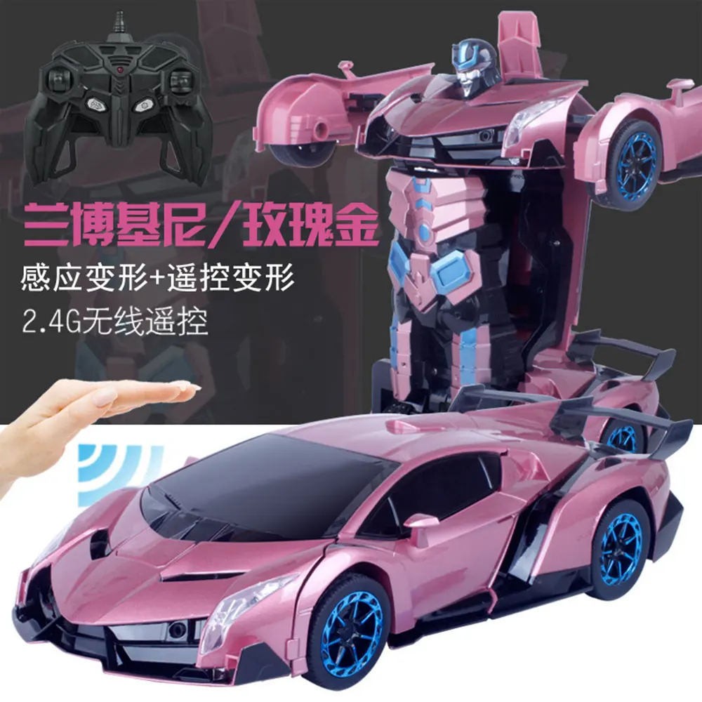 

Deformation Car Robot High Performance Hand Induced Robot Remote Control Vocal Plastic Backword Left Car Robot Toy