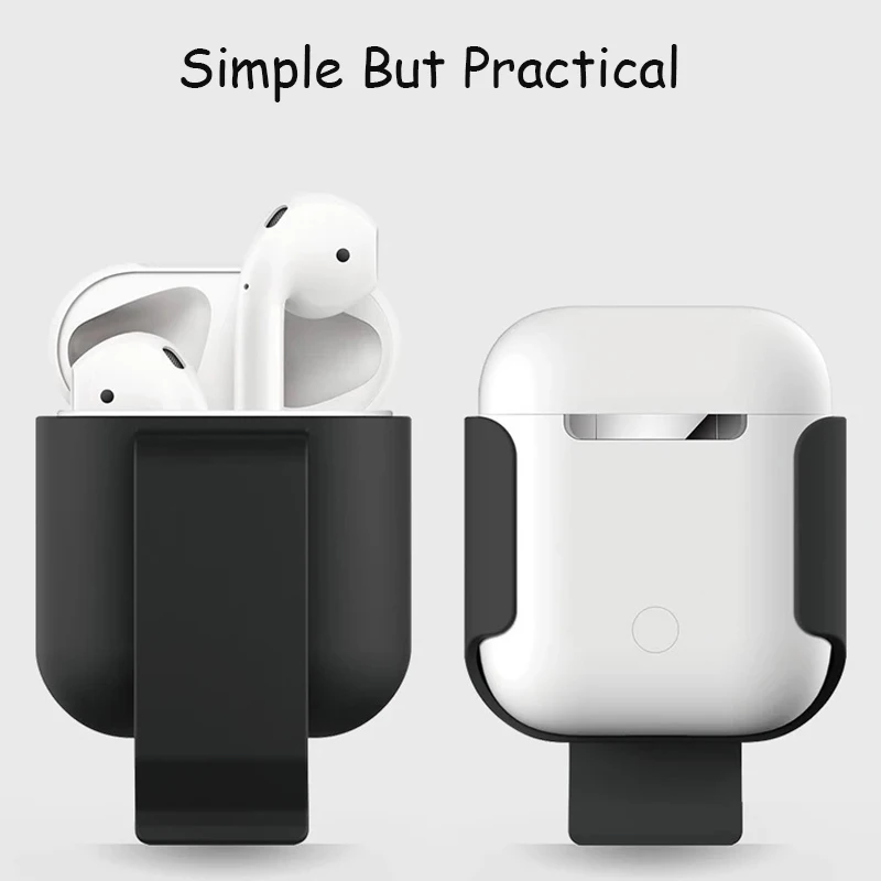 

Waist Clip Sports Bracket Man Bag For Apple AirPods Bluetooth Wireless Outdoor Earphone Case For Airpods Cover Charging Box Case