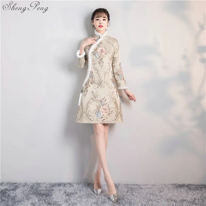 Qipao традиционное китайское восточное платье женское cheongsam сексуальное