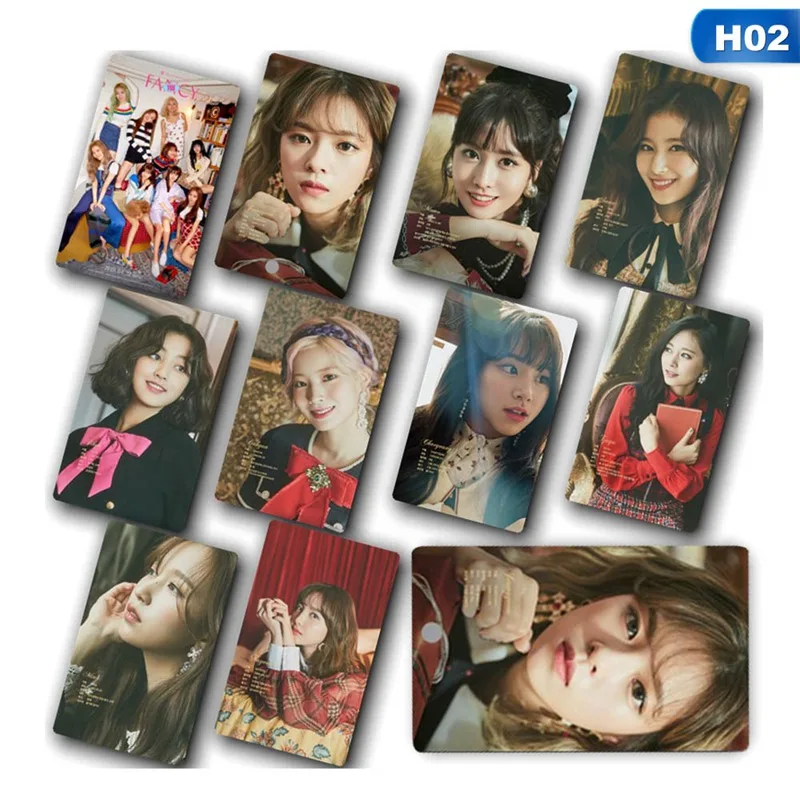 10 шт./компл. KPOP дважды Фотокарта фото карта ПВХ кристальная наклейки для автобуса