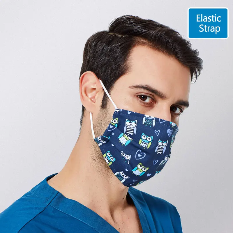 ANNO17 цветная маска для медсестры, доктора, спа, хирургическая маска для женщин и мужчин с эластичным ремешком, хлопковые медицинские аксессуары, больничное оборудование для мужчин t - Цвет: F-MaoTouYing-Mask