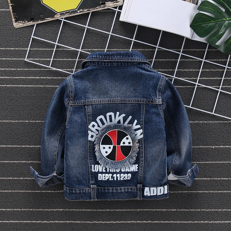 

MANJI Boys Jackets Denim Clothes Spring Autumn New Fashion Style For 3 to 8 Years Old Children Denim Jacket Baby Clothing MKK01