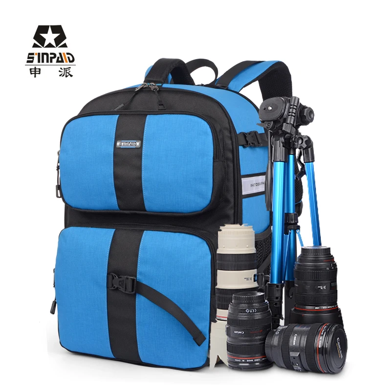 

Sinpaid Ultra Durable Wear-resistant Waterproof Anti-theft Prevent Vibration Travel Camera Bags Weight Reduction SLR Backpack