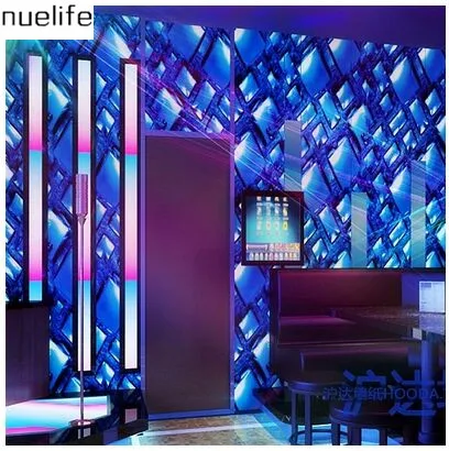

0.53x10m 3d personality fashion bar blue irregular pattern wallpaper ballroom box theme room entertainment corridor wallpaper