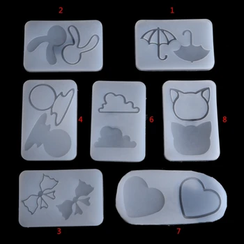 

Hourglass Water Injection Mud Board Silicone Mold DIY Resin Jewelry Pendant Making
