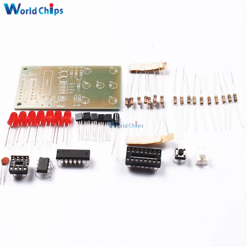 Электронный Игральная кость NE555 светодиодный модуль CD4017 DIY Kit 5 мм красный светодиод 4.5-5 В icsk057a электронный модуль весело комплект