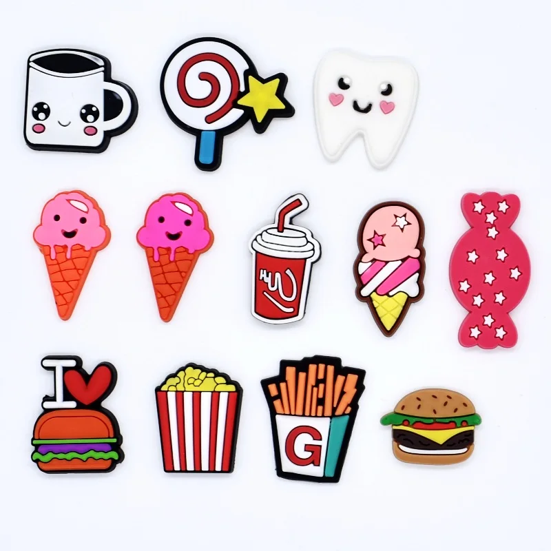  Cartoon Fruit Animals Heart Rainbow Soft PVC Charms Fit Hole Garden Mule Clogs Shoes Bracelet/Wrist - 32935959181