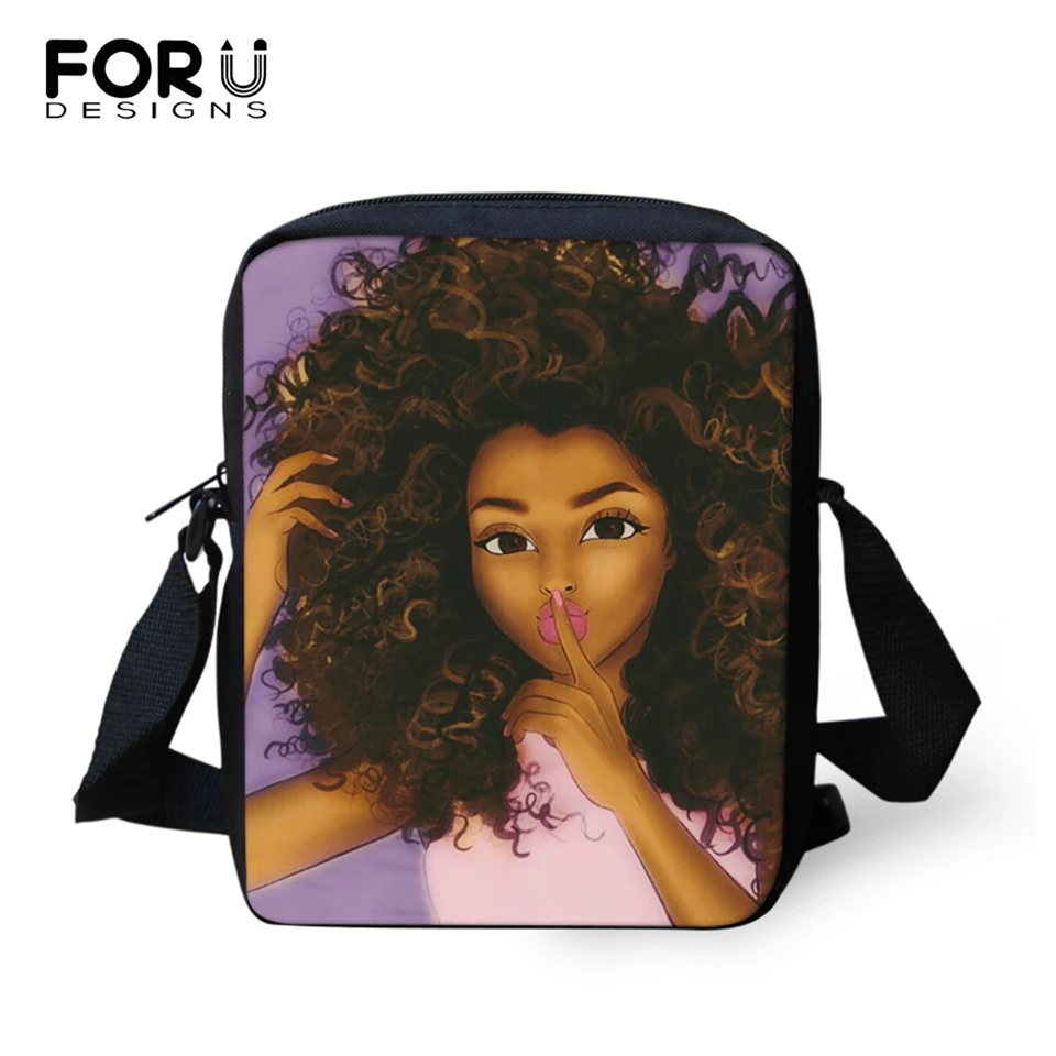 FORUDESIGNS الأسود الفن الأفرو يطبع الأفريقي الفتيات المرأة حقيبة ساعي Crossbody حقيبة للنساء محفظة صغيرة الهاتف عملة حقائب FORUDESIGNS الأسود الفن الأفرو يطبع الأفريقي الفتيات المرأة حقيبة ساعي Crossbody حقيبة للنساء محفظة صغيرة الهاتف عملة حقائب