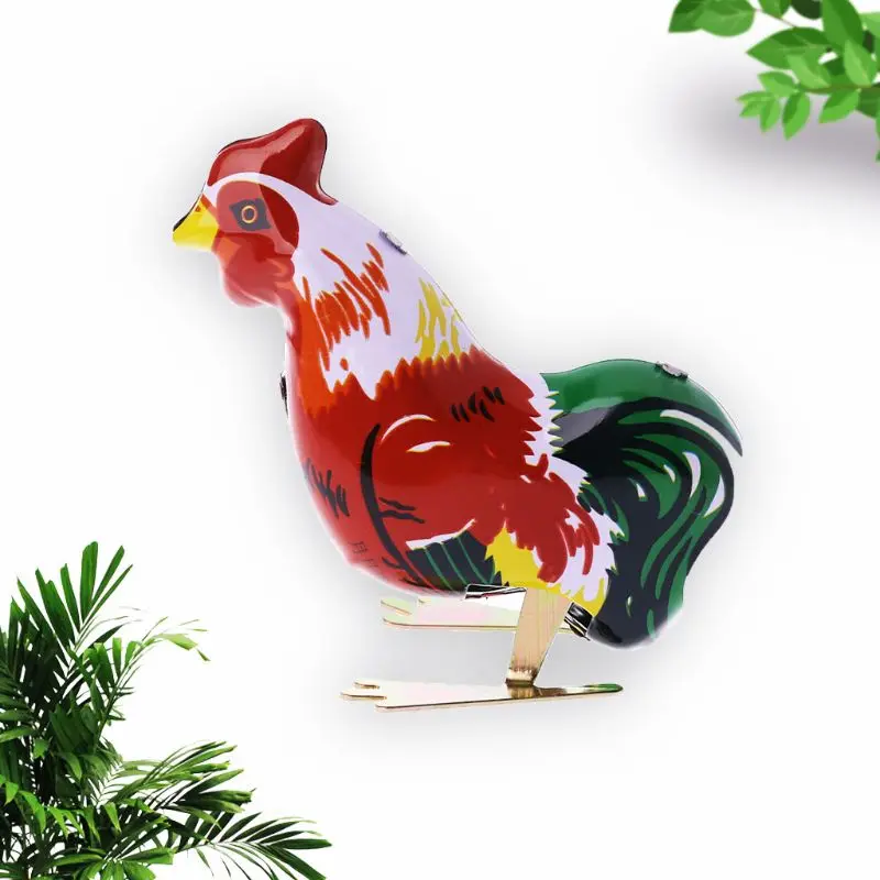 Kids Classic Chick Wind Up Clockwork Toys Jumping Mini Cock Vintage Toy Action Figures Toy For Children Kids Educatinal Toys