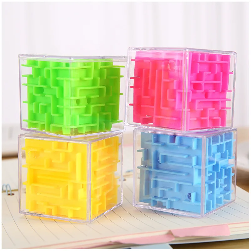 TOBEFU 3D лабиринт волшебный куб прозрачный шестигранный головоломка скоростной куб катящийся мяч игра кубики лабиринт игрушки для детей развивающие