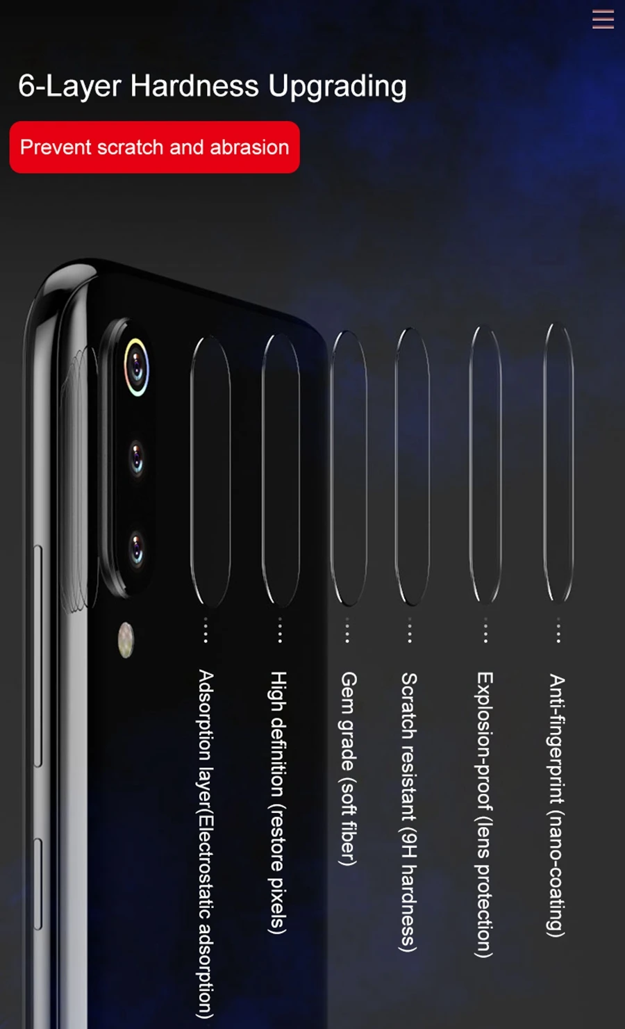 Закаленное стекло для объектива камеры Xiaomi mi 9 SE Red mi Note 7 6 Pro 6A Pocophone F1 стекло для объектива Red mi 6 Pro 6A защитная пленка