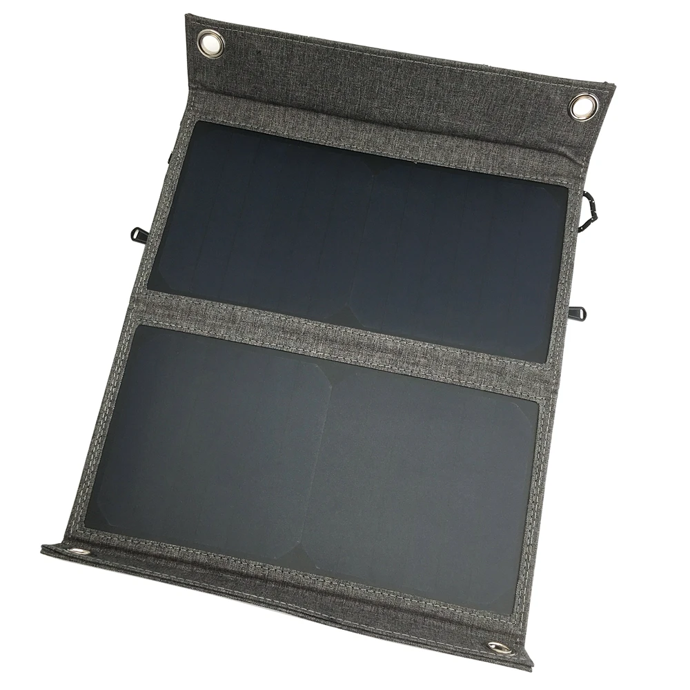 

100% Original Sunpower 15W Solar Charger 5V USB Output Foldable Solar Power Charger for Smartphone with Carabiners