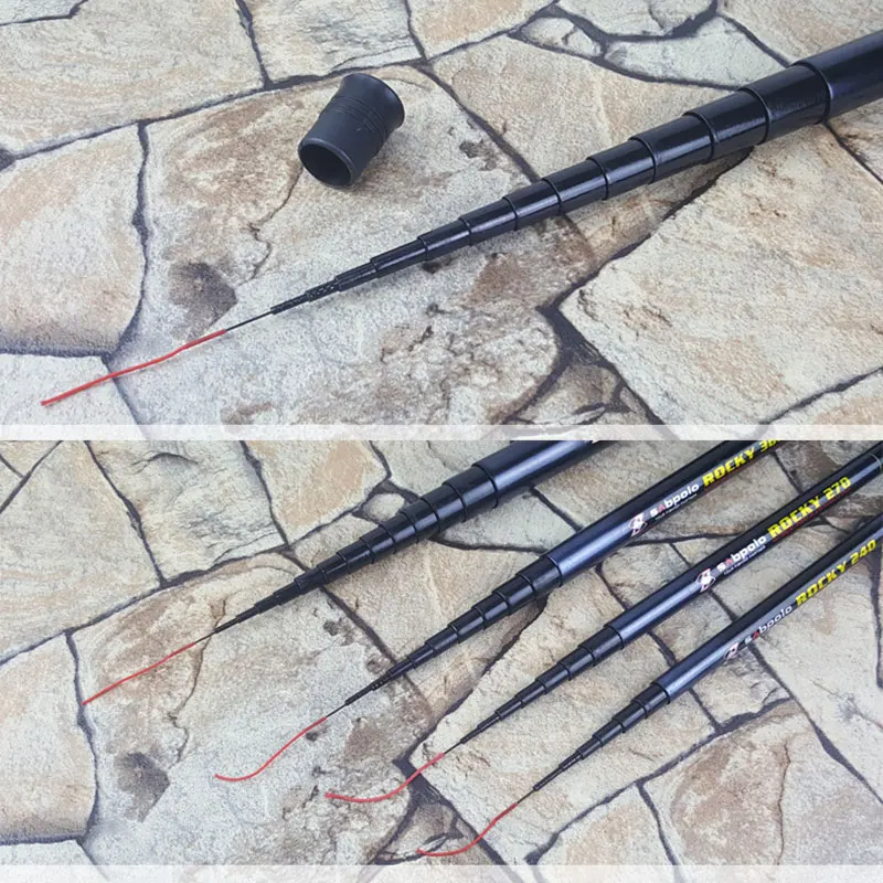 FRP الصيد قضيب البسيطة تلسكوبي خفيفة قصبة صيد خشبية ل تيار المياه العذبة MSD-ING