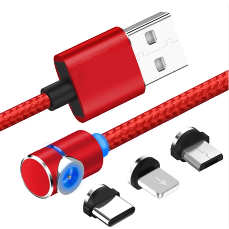 

LED Magnetic Charging Cable for iPhone X 8 7 6 Plus apple cable & Micro USB Cable & Type-C USB C Cable charger magnetico
