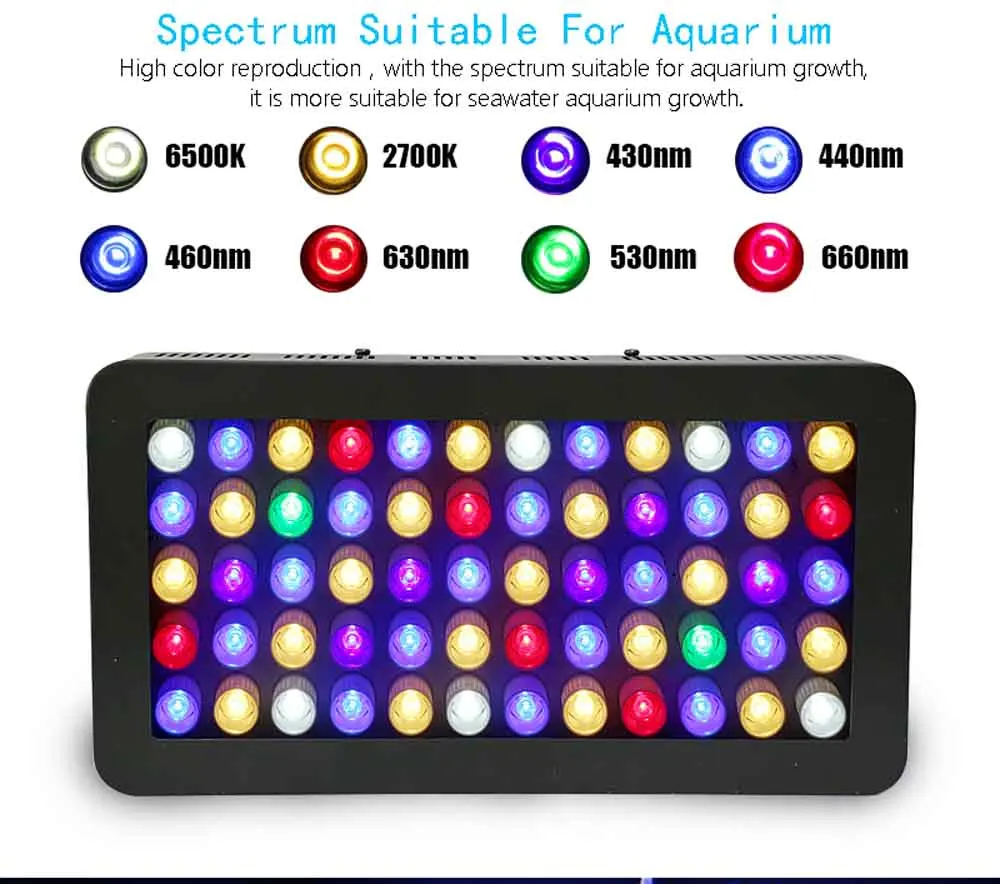 Remote or Touch control 180W LED Aquarium Light Timer Control Dimmable lamp Freshwater and Saltwater Coral Reef Grow Fish Tank  (211)