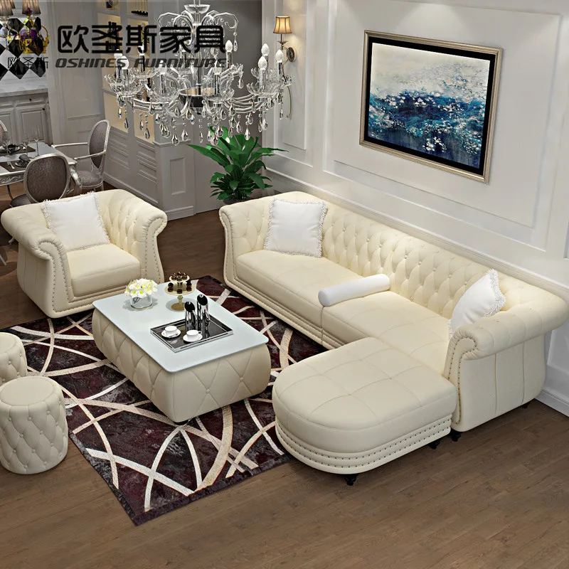 Европа Классический старинный кожаный диван, 4 сиденья Честерфилд кожаный диван, лидер продаж Дубаи мебель, кожаный диван W35