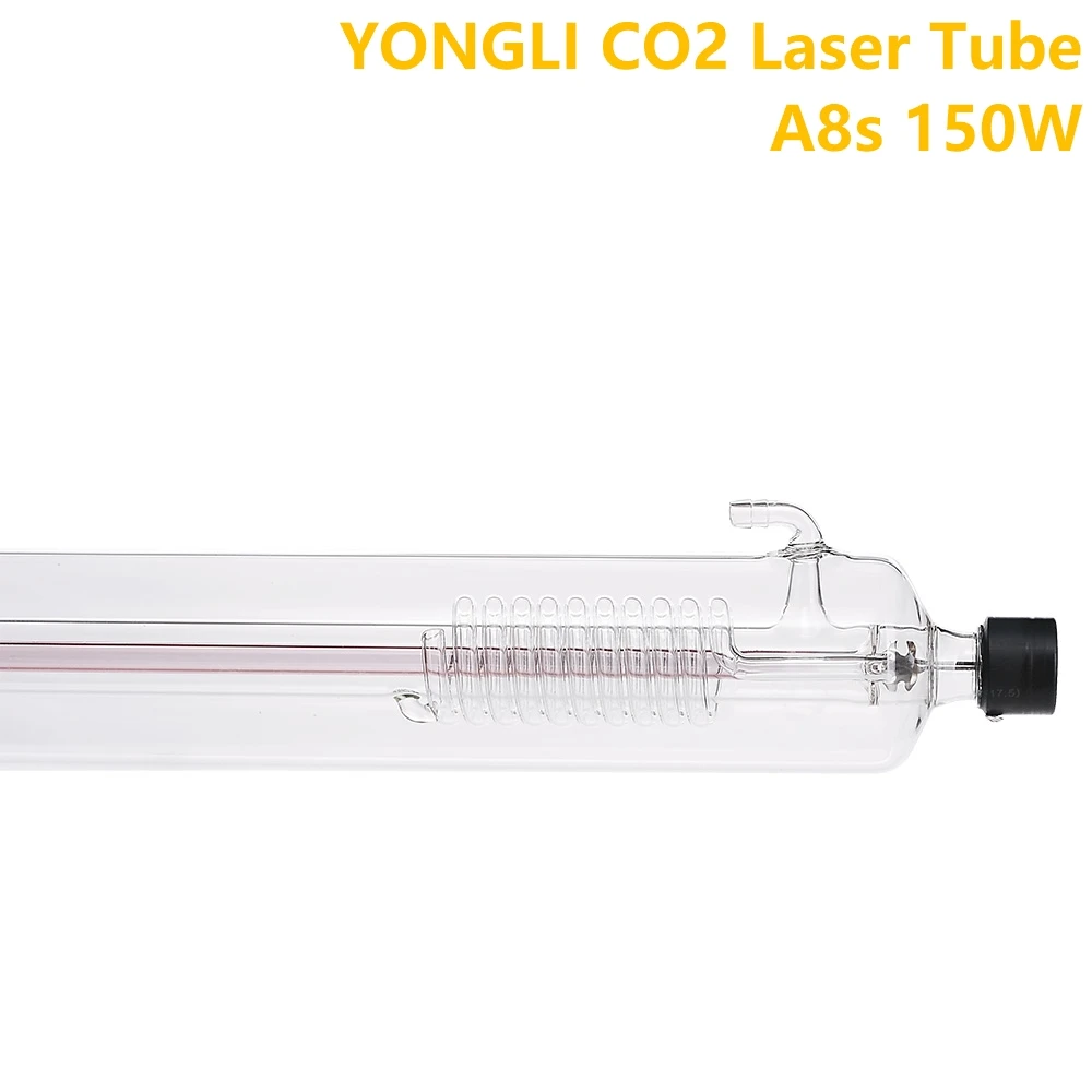 SUNTE YONGLI A8s 150W CO2 Laser Tube Length 1850 Dia. 80mm for CO2 Laser Engraving Cutting Machine With Wooden Case Box Packing