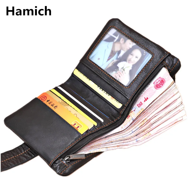 

hot sale high quality cowhide men's wallets leisure vintage genuine leather men's Purses Special Offer cow leather wallets