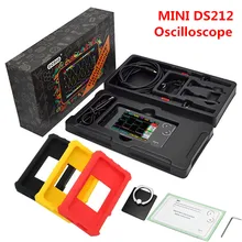 2 canais mini dso nano dso212 ds212 digital osciloscópio profissional portátil ds 212 + mcx sonda combinada caso anel titular