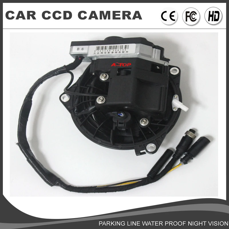 

For Volkswagen Rotating Flipping Reverse VW Emblem Rear view Camera with VW logo Camera For Passat CC Golf MK5 MK6 Night Vision