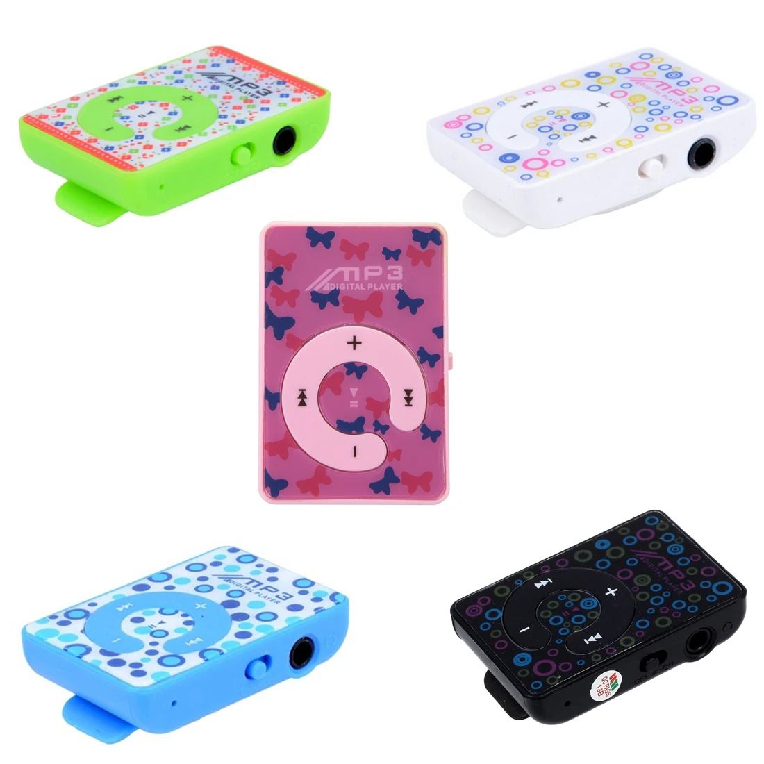 MAHA Mini Clip MP3 Music Player SD Card Supported 3.5mm + Earphone