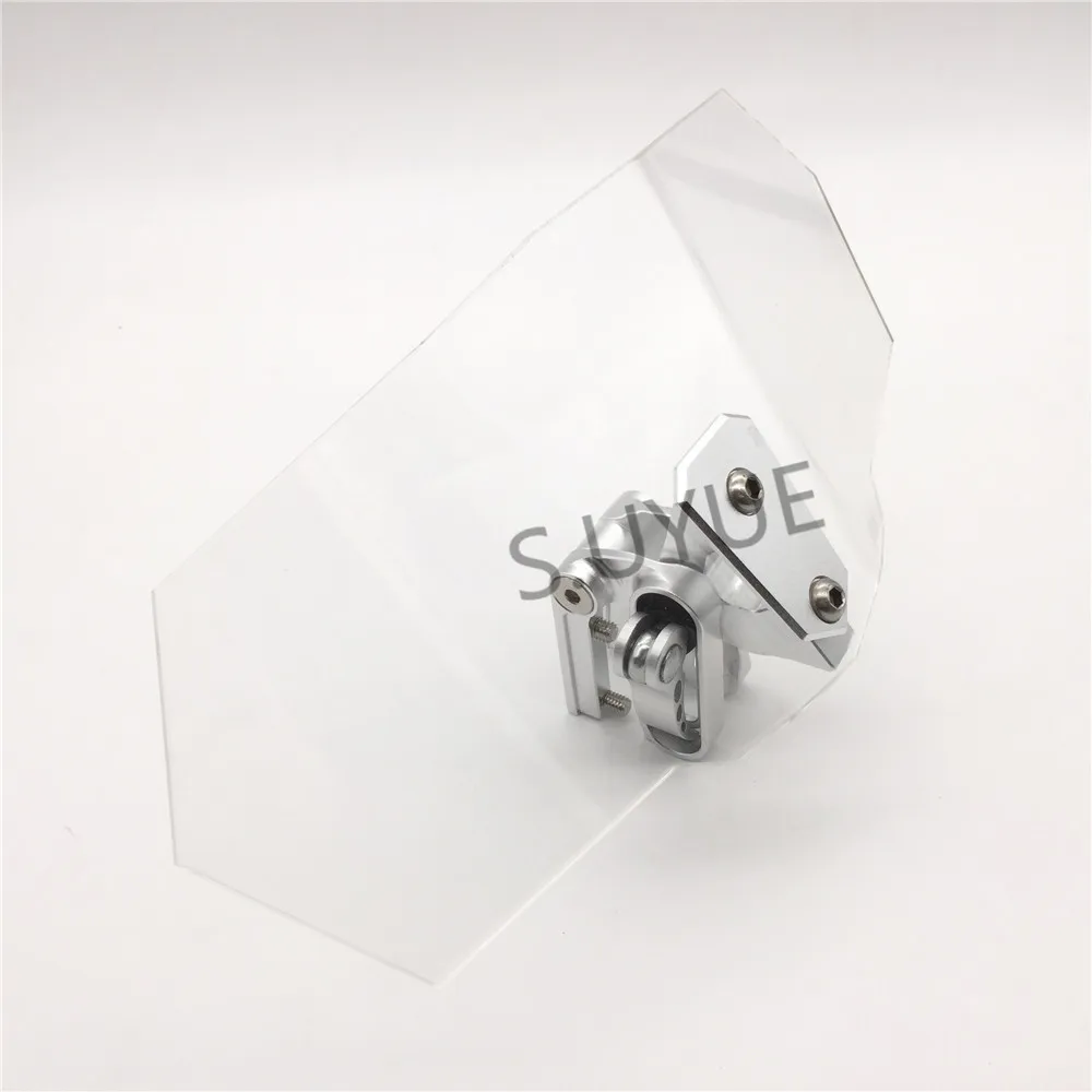 Symoto Universal Smoke Upper Outer Windshield Air Wind Deflectors Windscreen Bracket Set Adjustable for Motorcycle Symoto Universal Smoke Upper Outer Windshield Air Wind Deflectors Windscreen Bracket Set Adjustable for Motorcycle