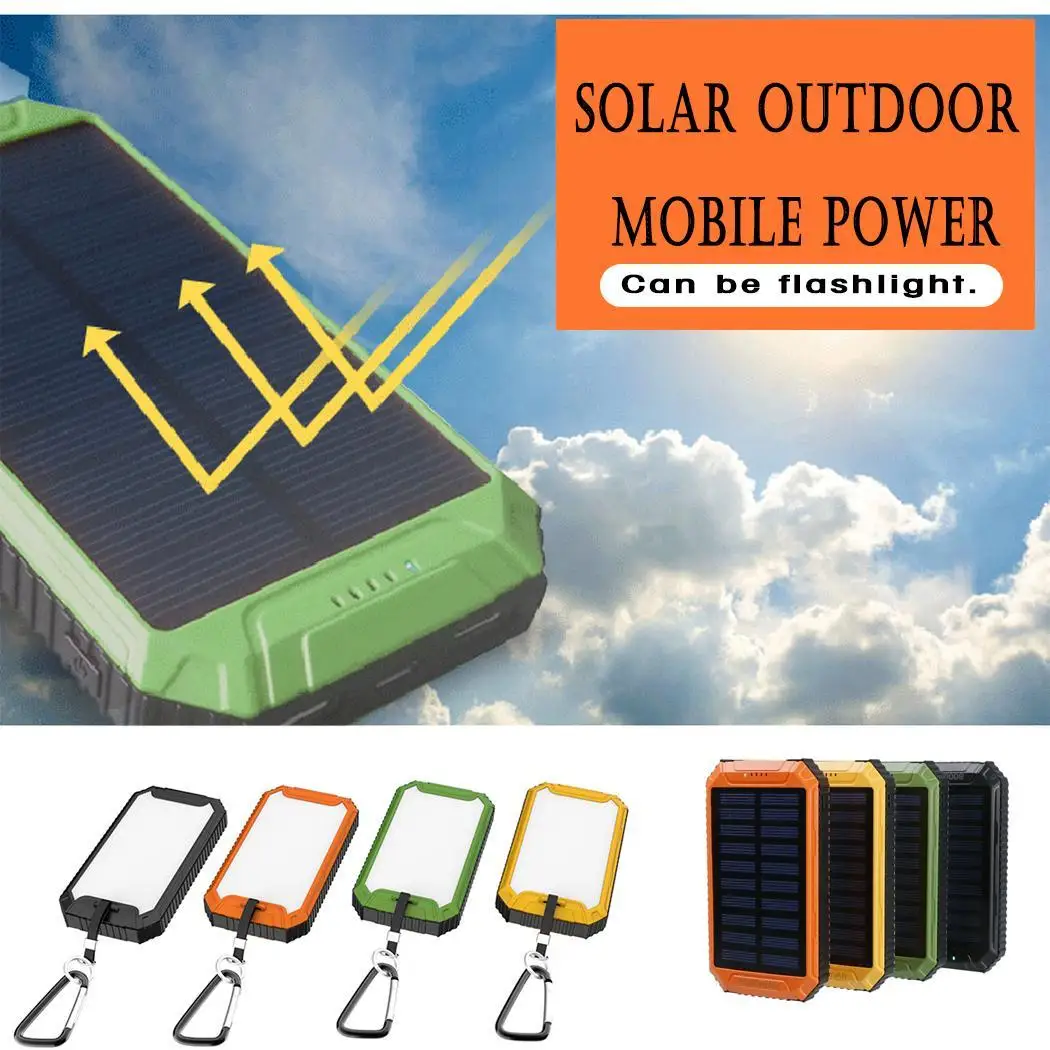 

Battery Unisex Charger USB Casual 8000mAh Light 5V Solar Solar Power rate Portable 2A Universal High conversion Bank LED