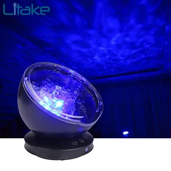 

Litake Night Light Star Sky Ocean Wave Music Player Projector Baby Kids Sleep Romantic Led Starry Star Master USB Aurora Lamp