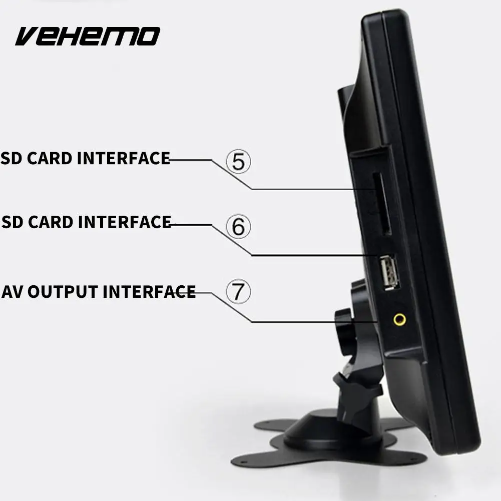 

Vehemo NTSC 9inch TV Reverse Monitor Car Monitor Car TV Portable USB/SD Card Slot 800*480