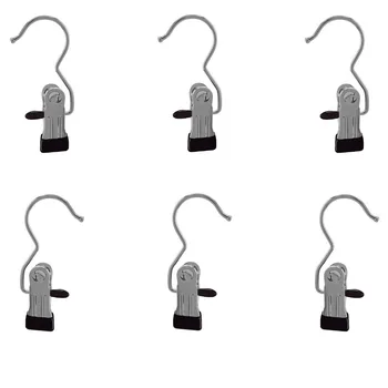 

Jetdio Portable Laundry Hook, Stainless steel Travel Home Clothing Boot Hanger Hold Clips (12 Pieces/Lot)