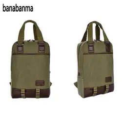 Banabanma модная мужская мягкий рюкзак холст сумки Повседневное универсальные Ретро Crossbody сумка Рождественские подарки ZK30