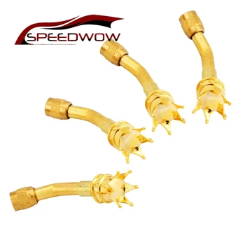 

SPEEDWOW 4pcs//lot Tire Valve Stem Adaptor 45 90 135 Degree Car Crown Tyre Tire Wheel Valve Air Valve Caps Dust Caps