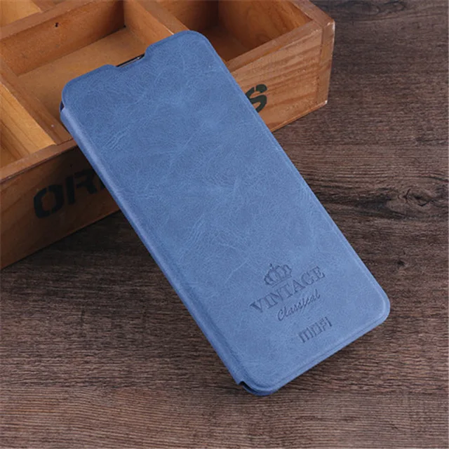 MOFi For Xiaomi Mi 9 Case Flip PU Leather Case For Xiaomi Note 3 Book Style PU Leather Stand Soft TPU Back Cover For Mix 2 Max 2 - Цвет: Blue