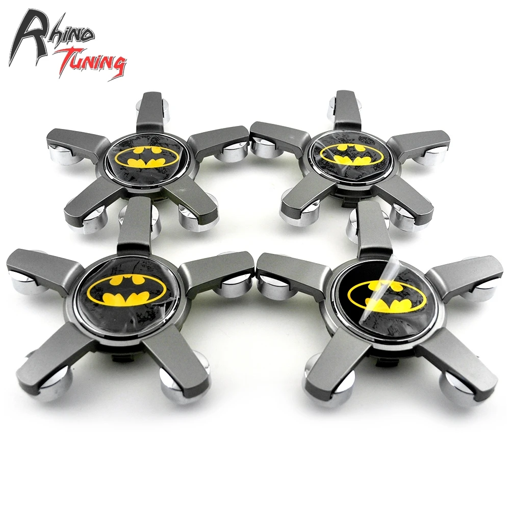 

Rhino Tuning 4pcs 150mm Batman Logo Car SUV Wheel Center Hub Caps Emblem 5 Clips For A8 Quattro S8 Q7 Auto Styling Rim Cover 340