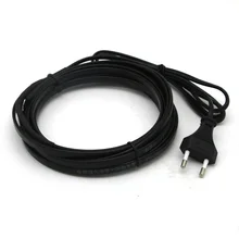 220V штепсельная вилка европейского стандарта в Мощность шнур саморегулирующийся греющий кабель для защиты от замерзания воды, рептилий Отопление Домашние животные