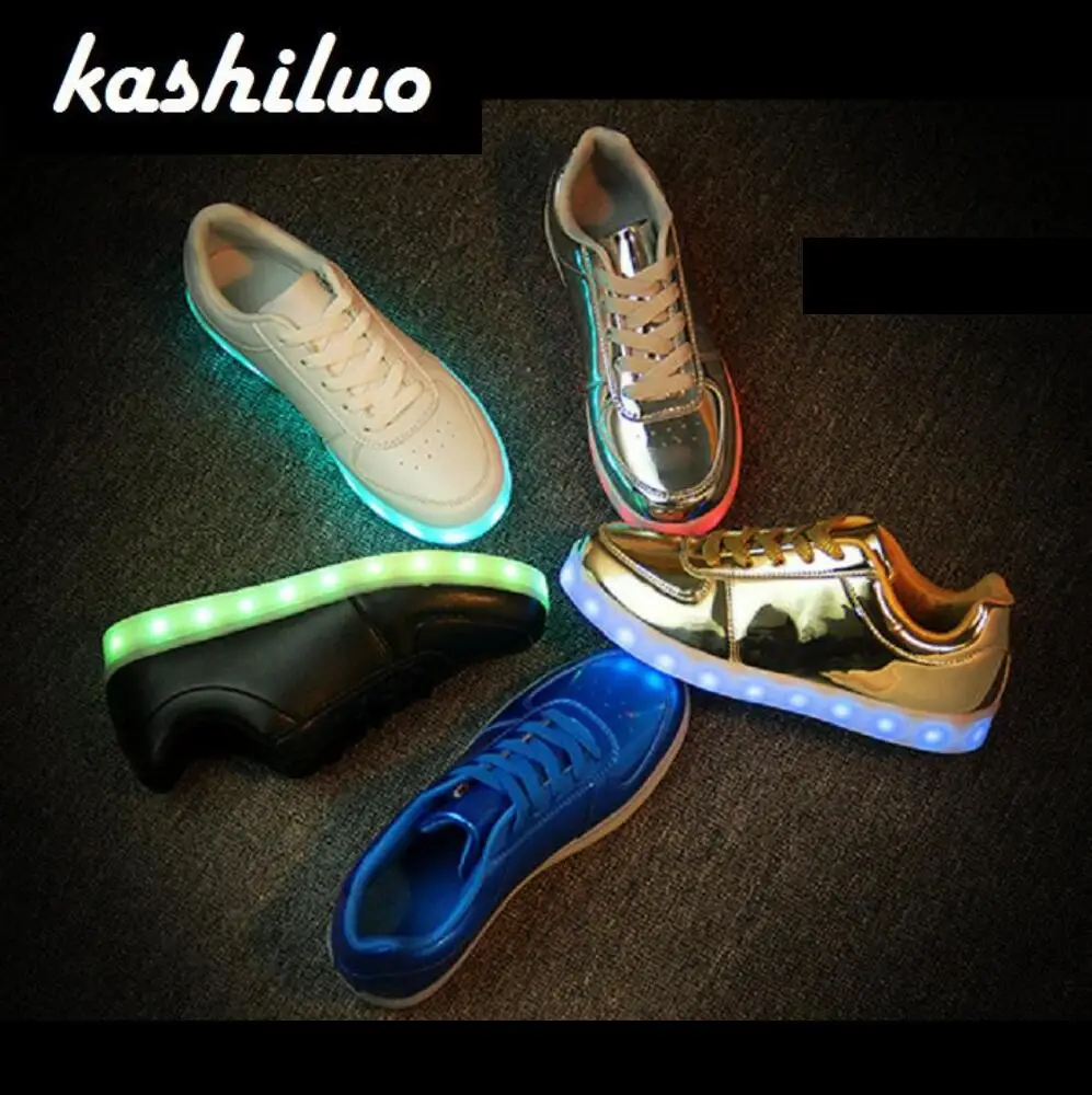 En Ligne EUR 31 46 Baskets Lumineuses USB Charge Led Enfants Chaussures Garçon Fille Hommes Femmes Rougeoyant De Tennis Enfants Light up chaussures