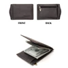 BISON DENIM Cow Leather Wallet Men Money Purse With Zipper Coin Pocket ID Card Genuine Leather Mini Purse For Men W9348 5