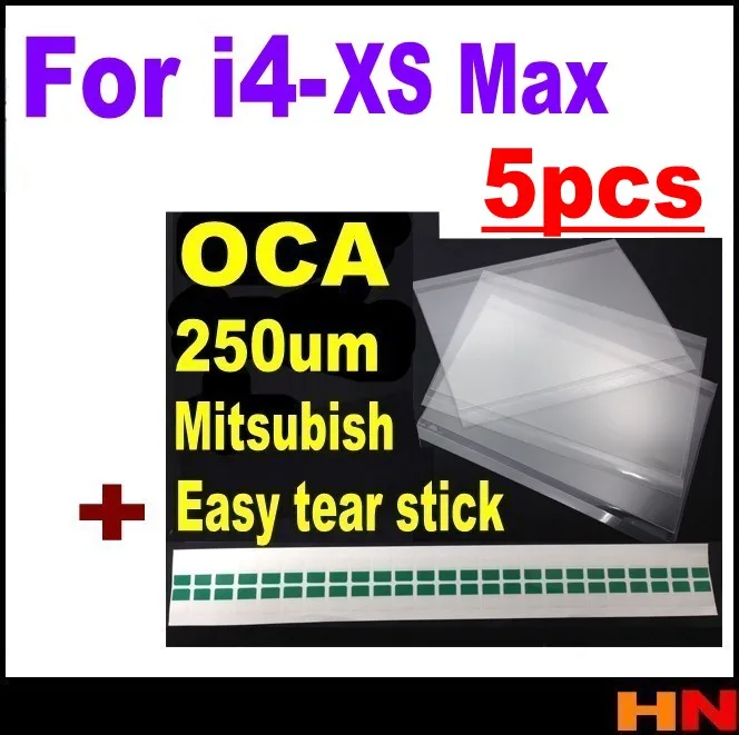 

5pcs 250um OCA film broken LCD touch screen for iPhone XS X XR MAX 4 4s 5 5s 5c 6 6s 7 8 plus LCD Digitizer oca laminator