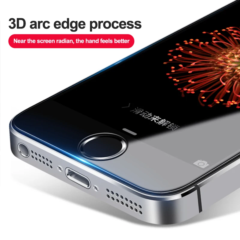 

9H Protective Glass On The For Apple iPhone 5S 5 SE 5C Tempered Screen Protector Glass Anti-Burst For iPhone 5S SE Film Case
