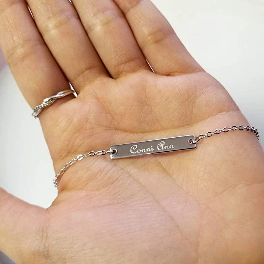 Ожерелье с именем бара на заказ медное Горизонтальное многослойное ювелирное