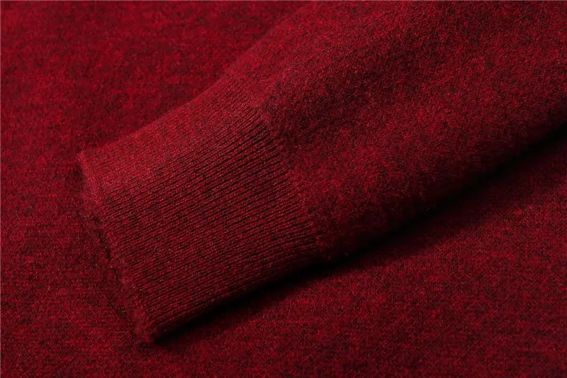 UCAK бренд свитер для мужчин Осень Зима Толстая теплая водолазка на молнии Homme Мериносовая шерстяной пуловер мужские кашемировые свитера U3017
