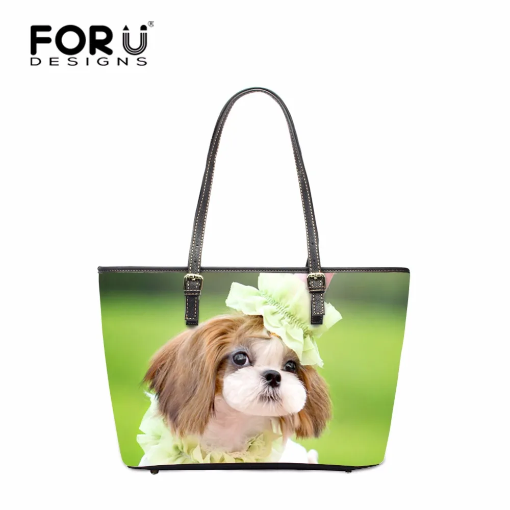 

FORUDESIGNS Kawaii Dog Printed Female Shoulder Bag PU Leather Women Handbag Ladies Messenger Bag Femme Crossbody Bags Women Bag