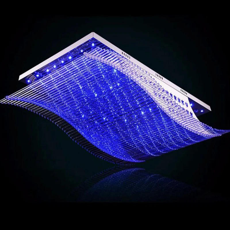 

Modern Novel Rectangle Ceiling Light Led Ceiling Lamp Crystal Lighting Color changeable Boat lights
