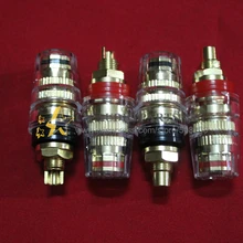 4 шт. Высококачественная Чистая медь(кроме гайки) кристалл динамик коробочный усилитель короткий хвост терминалы