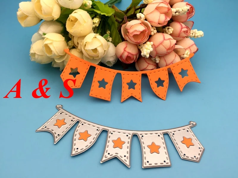 

S05 METAL CUTTING DIES Decorative Banner Flag gift Scrapbook card album wedding paper craft home decor embossing stencil punch