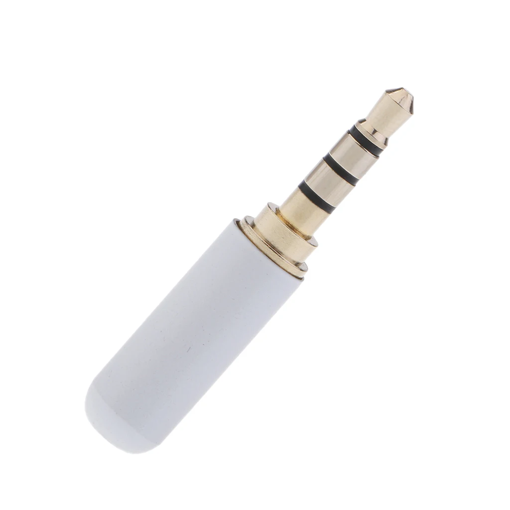 4 Pole 3.5mm Stereo Headset Plug Jack Outlet 3.5mm Male Audio Soldering Headset Connector For Microphone Plug Earphone Plug